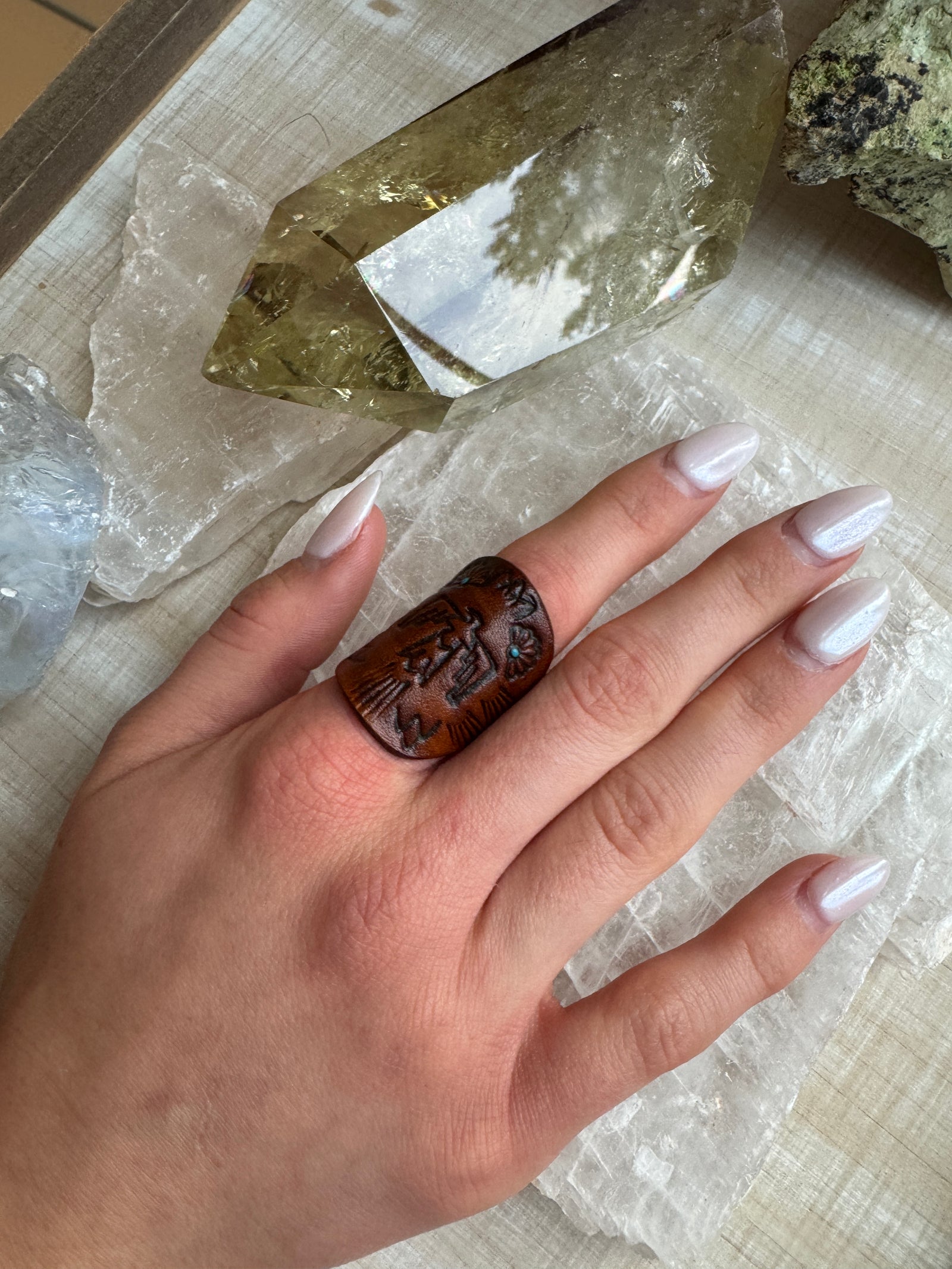 Leather Ring & Gemstone Bracelet Bundles