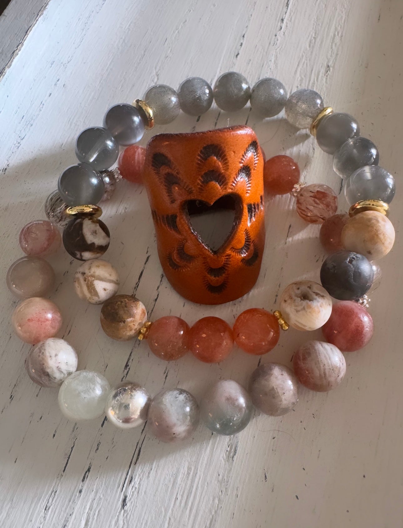 Leather Ring & Gemstone Bracelet Bundles