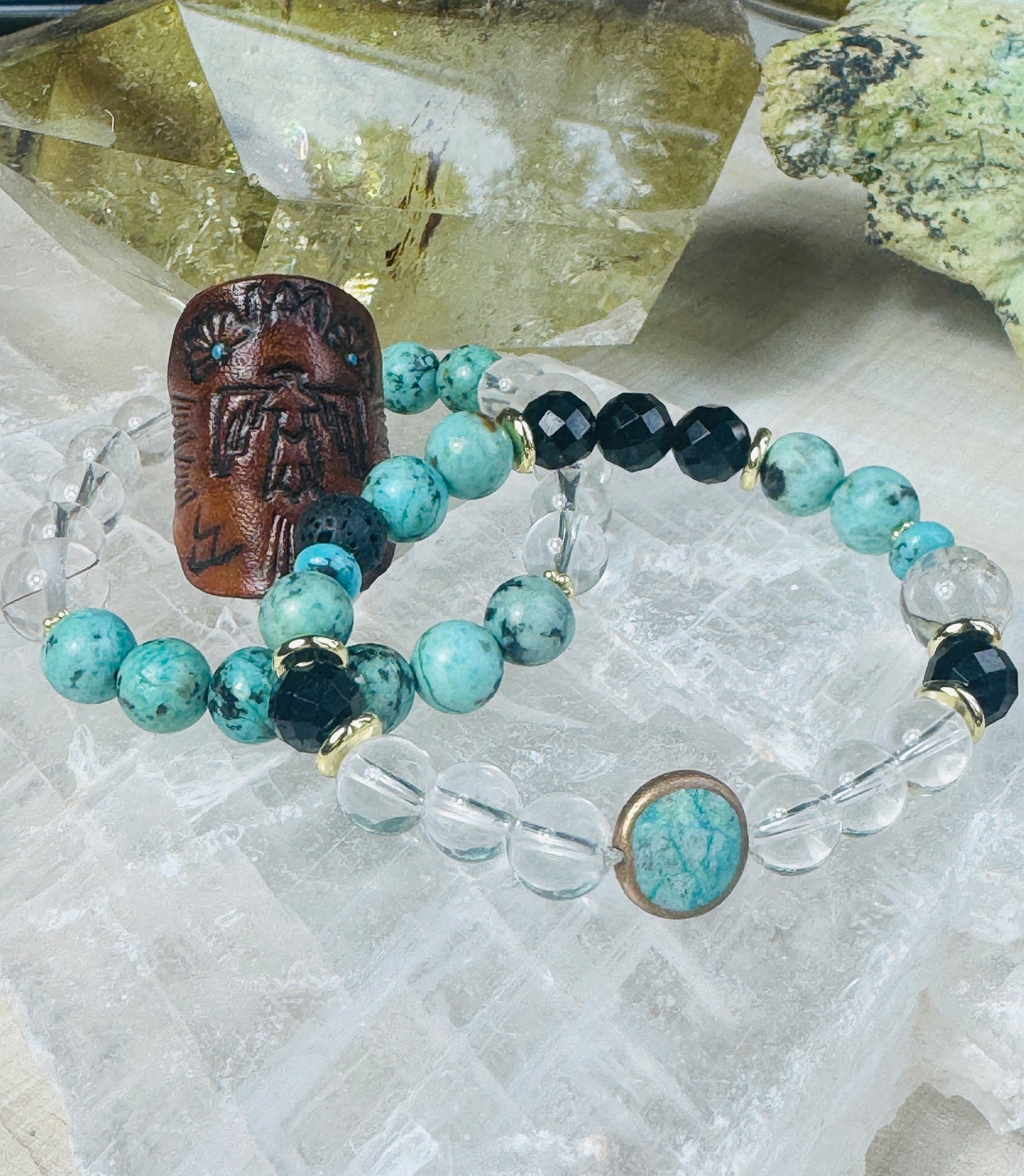 Leather Ring & Gemstone Bracelet Bundles