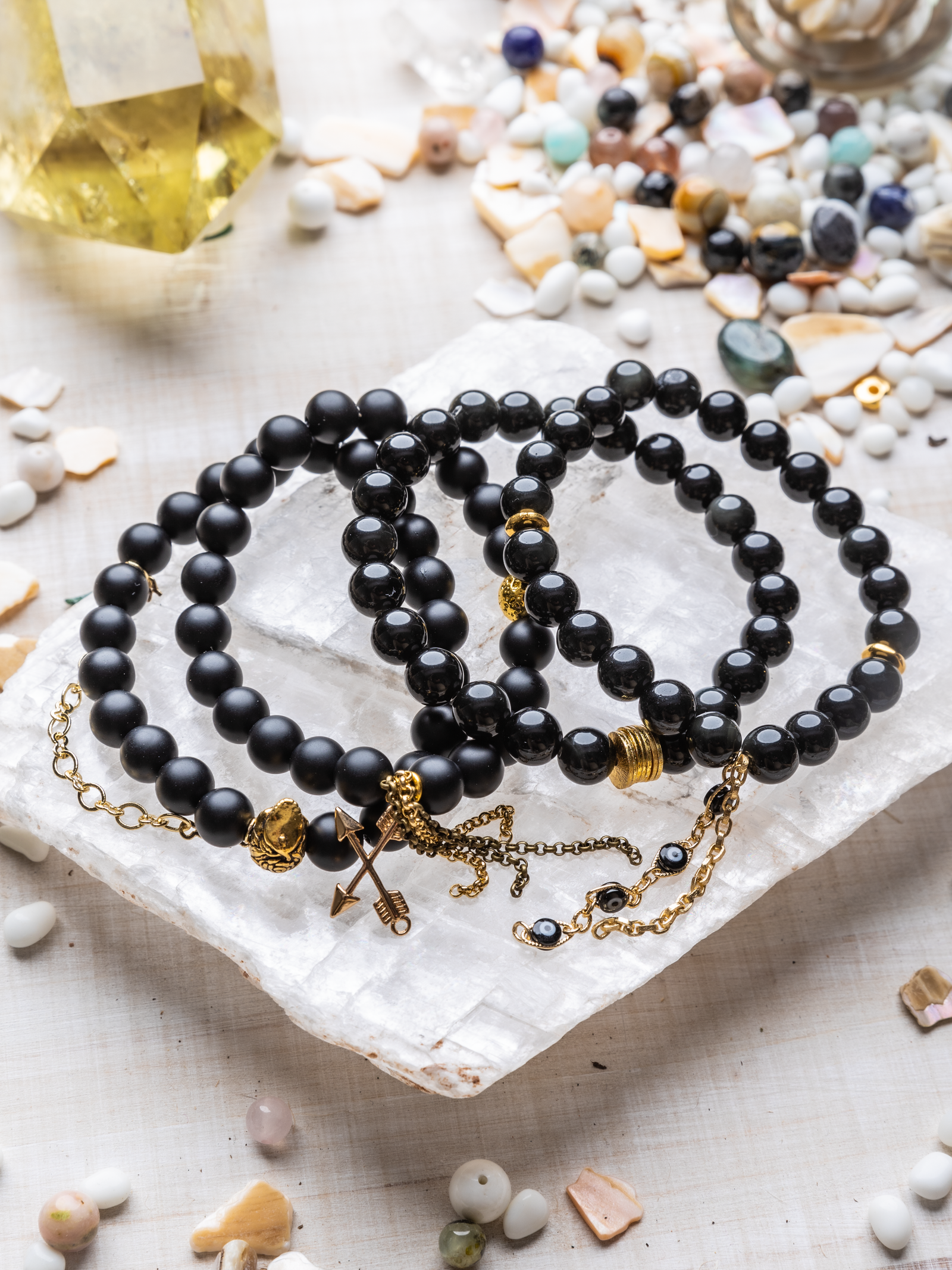 THE ETERNAL STRENGTH STACK ~ GEMSTONE BRACELETS