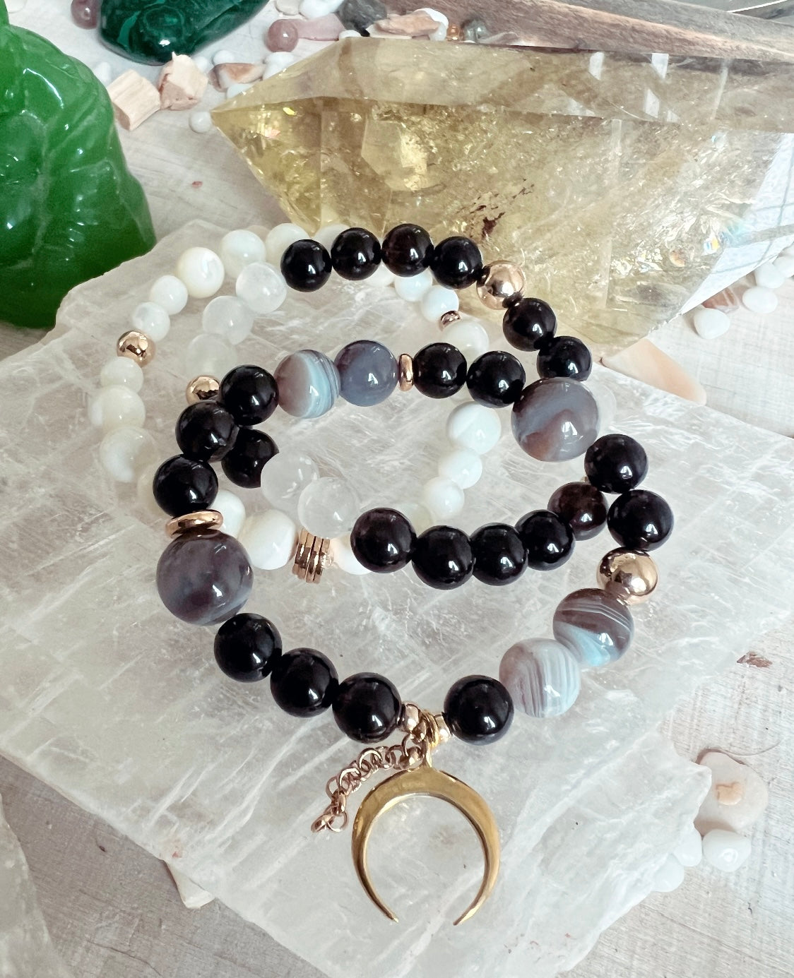 THE HARMONIC ESSENCE STACK ~ GEMSTONE BRACELETS